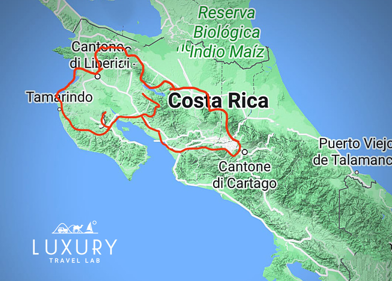 Viaggi in Costarica itinerario