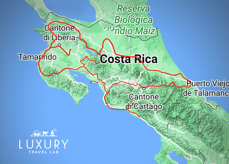 Viaggi in Costarica itinerario